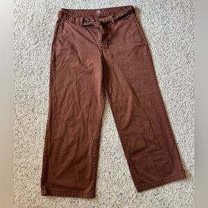 St. John’s bay apparel women’s rust mid rise wide leg stretchy pants size 10